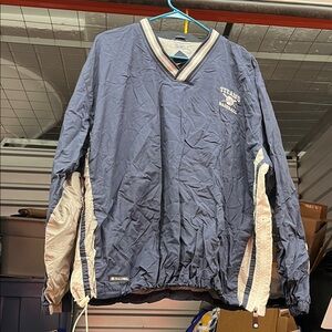 Holloway Men's Navy and Beige Windbreaker titans